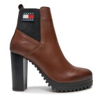 Bottines tommy jeans tjw new ess high heel boot en0en02439 marron