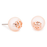 Boucles d'oreilles tory burch crystal pearl stud earring 11165514 or