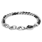 Bracelet diesel d logo chain dx1498931 argent