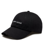 Casquette tommy jeans linear logo aw0aw15845 noir