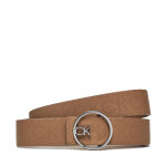 Ceinture femme calvin klein ck buckle reversible belt 3cm k60k612359 marron