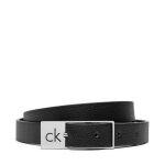 Ceinture femme calvin klein ck cut square buckle 2. 0 caviar k60k612864 noir