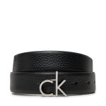 Ceinture femme calvin klein ck logo buckle belt 3. 0 pbl k60k613073 noir