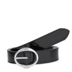 Ceinture femme calvin klein jeans classic round lthr belt25mm k60k611985 noir