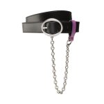 Ceinture femme calvin klein jeans round classic belt chain 25mm k60k610360 noir