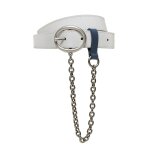 Ceinture femme calvin klein jeans round classic chain 25mm k60k610360 blanc