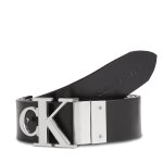 Ceinture femme calvin klein jeans round mono pl rev lthr belt 30mm k60k611489 noir