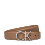 Ceinture femme calvin klein re - lock ck logo belt 30mm k60k610157 marron