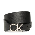 Ceinture femme calvin klein re - lock high waist belt 50mm k60k610382 noir