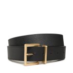 Ceinture homme calvin klein adj pramid buckle gold 35mm k50k510218 noir