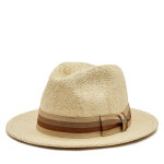 Chapeau brixton roma straw fedora 11614 marron