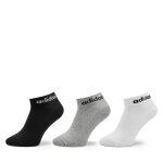 Chaussettes basses unisex adidas linear ankle socks cushioned socks 3 pairs ic1304 gris