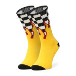 Chaussettes hautes homme vans flame check crew vn0a4tqhzia1 jaune