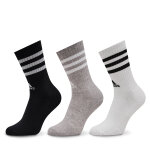 Chaussettes hautes unisex adidas 3 - stripes cushioned crew socks 3 pairs ic1323 gris