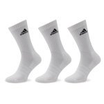 Chaussettes hautes unisex adidas cushioned crew socks 3 pairs ht3446 blanc