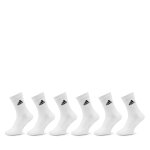 Chaussettes hautes unisex adidas cushioned sportswear crew socks 6 pairs ht3453 blanc