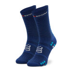 Chaussettes hautes unisex compressport pro racing socks v4. 0 run high xu00046b 533 bleu marine