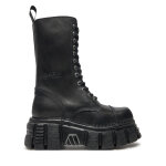 Chaussures rangers new rock m - mili211 - c14 noir