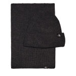 Ensemble bonnet + charpe calvin klein jeans iu0iu00638 noir