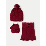 Ensemble : bonnet, �charpe et gants mayoral 10768 rouge