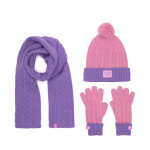 Ensemble : bonnet, charpe et gants roxy rx - kf - 001 - aw24 violet