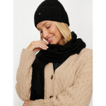 Ensemble bonnet + charpe tommy hilfiger aw0aw17124 noir