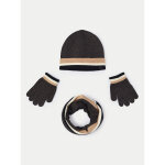 Ensemble bonnet, �charpe tube et gants mayoral 10823 gris