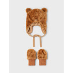 Ensemble bonnet + gants name it 13206456 marron