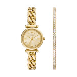 Ensemble montre et bracelet fossil es5387set or