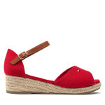 Espadrilles tommy hilfiger rope wedge sandal t3a7 - 32185 - 0048 m rouge