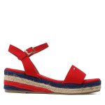 Espadrilles tommy hilfiger rope wedge t3a7 - 32778 - 0048 m rouge