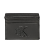 �tui cartes de cr�dit calvin klein jeans sculpted cardholder 6cc pipping k60k610349 noir