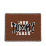 �tui cartes de cr�dit tommy jeans tjm leather cc holder am0am11427 marron