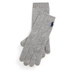 Gants femme polo ralph lauren 455956295003 gris