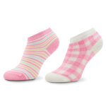 Lot de 2 paires de chaussettes basses enfant united colors of benetton 6ao30701o 902 rose