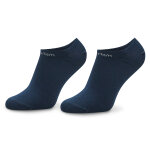 Lot de 2 paires de chaussettes basses femme calvin klein 701218774 bleu marine