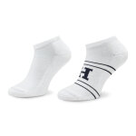 Lot de 2 paires de chaussettes basses homme tommy hilfiger 701224100 blanc