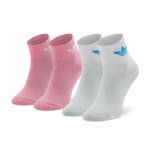 Lot de 2 paires de chaussettes hautes enfant adidas anti - slip hm1696 multicolore