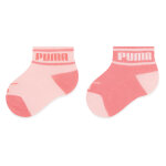 Lot de 2 paires de chaussettes hautes enfant puma baby wording sock 2p 935479 rose