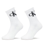 Lot de 2 paires de chaussettes hautes femme calvin klein jeans 701228811 blanc