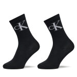 Lot de 2 paires de chaussettes hautes femme calvin klein jeans 701228811 noir