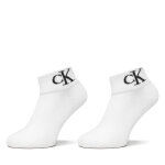 Lot de 2 paires de chaussettes hautes femme calvin klein jeans 701228813 blanc