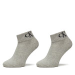 Lot de 2 paires de chaussettes hautes femme calvin klein jeans 701228813 gris