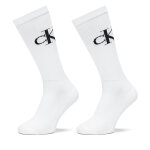 Lot de 2 paires de chaussettes hautes homme calvin klein jeans 701228802 blanc