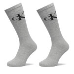 Lot de 2 paires de chaussettes hautes homme calvin klein jeans 701228802 gris