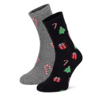 Lot de 2 paires de chaussettes hautes homme lasocki 2mb - 001 - aw24 (2 - pack) gris
