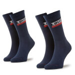 Lot de 2 paires de chaussettes hautes homme levi's 902012 - 001 bleu marine