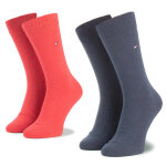 Lot de 2 paires de chaussettes hautes homme tommy hilfiger 371111 bleu marine