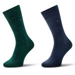 Lot de 2 paires de chaussettes hautes homme tommy hilfiger 701230780 vert