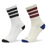 Lot de 2 paires de chaussettes hautes unisexe adidas premium mid crew ib9170 multicolore
